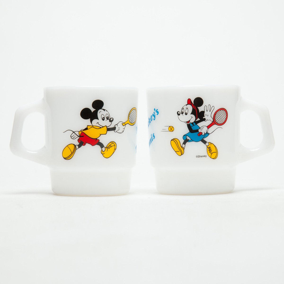 6 x Fire King Stacking Mugs - Disney Series / Super Normal